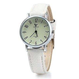 Yazole 299 Business Quartz Watch with Leather Band for Women (WHITE) - Intl  