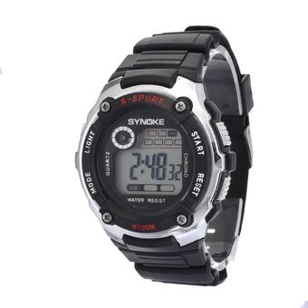 Yika Men Mens Analog Digital #S Waterproof Military wrist Watch (Silver) (Intl)  