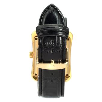Yika Men's Black Leather Skeleton Mechanical Wrist Watch (Intl)  