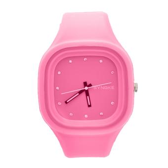 Yika Waterproof women Men‘s LED Digital Sports Watches Silicone Sport Quartz Wrist watches (Pink) (Intl)  