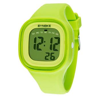 Yika Waterproof women men LED Digital Sports Watches Silicone Sport Quartz Wrist watches (Green) (Intl)  