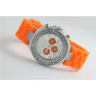 Yika Women's Silicone Strap Watch (Orange) (Intl)  