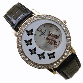 Yika casual lady dress Pu leather ladies watches (White) (Intl)  