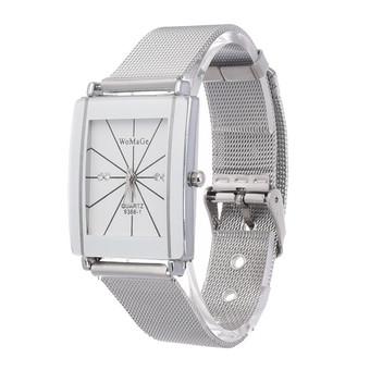 Yika luxury brand women men's watch Stainless Steel watch (White) (Intl)  