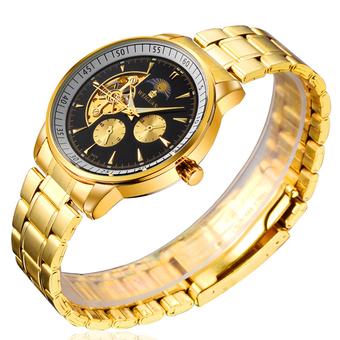 ZUNCLE Men Golden Band Business Wrist Watch(Black)  