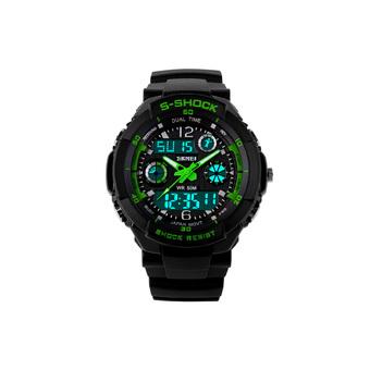 ZUNCLE Quartz Digital Sports LED Waterproof Wristwatches Green  