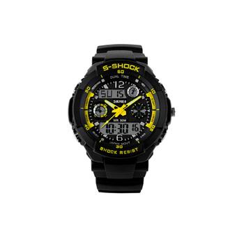ZUNCLE Quartz Digital Sports LED Waterproof Wristwatches Yellow  