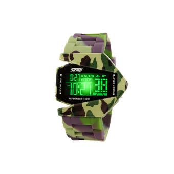 ZUNCLE SKMEI Male Waterproof Camouflage Army LED Sport Watch (Army Green)  