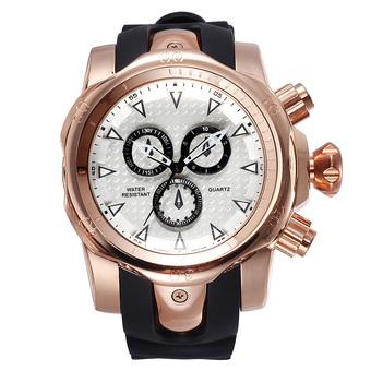 louiwill Military Watches Men New Brand Fashion Sport Watch Silicone Quartz Wristwatch 2015 Hot Sale (white rose gold) (Intl)  