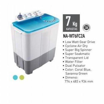panasonic NA-W 76FC2A mesin cuci 2 tub